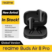 Global Version realme Buds Air 8 Pro True Wireless Earphone 55dB Active Noise Cancelling Bluetooth 6.1 Headphone 48 Hour Battery