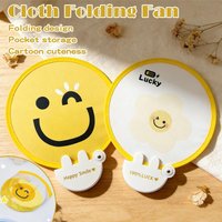 Cute Foldable Hand Fan Portable Collapsible Pocket Fan for Summer Cooling Travel Outdoor Daily Use Gift Y8I6