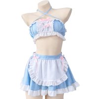 AniLV Lolita Girl Anime Cafe Clerk Maid Unifrom Outfits Women Cute Cosplay Costumes