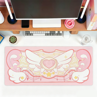 Pink Wings of Love Angel Mouse Pad For Office Gaming And Keyboards Non-Slip Large Waterproof