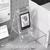 HD Clear Acrylic Frame Photocard Holder Display Stand 3-inch Cards Collection Storing Frames Desktop Showcase Shelf