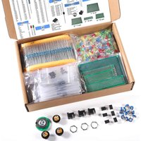 1900pcs Mega Electronic Component Kit Assortment, Capacitors, Resistors, LED, Transistors, Diodes, 1n270 Germanium, DC Jacks