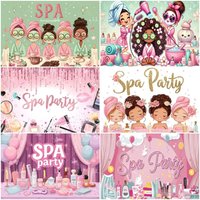 Pink Beauty Makeup Spa Background Birthday Party Decoration Sexy Ladies Cosmetics Beauty Care Backdrop Girl Portrait Photo Prop
