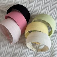 French high-end textured fabric headband ultra-wide bag head daily out headband design hair card hair accessories new