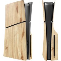 Wood Color Faceplate for New PS5 Slim Replacement Cover Shell Case Plate Accessories for PS5 Slim Disc Edition