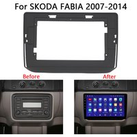 2 Din Android Car Radio Frame Kit For Skoda Fabia 2007-2014 Auto Stereo Install Dash Panel Mounting Fascia Cover Bezel