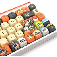 Bangboo Keycap KOA Profile Zenless Zone Zero Theme PBT Sublimation Custom Keycaps Cartoon Cute Anime Mechanical Keyboard Caps