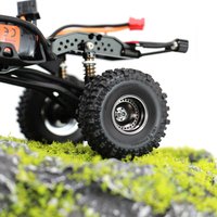 HR 4pcs 0.6in Black Plated Brass Wheels with Single-sided Widening for Axial SCX30 4MM SXTY916H01