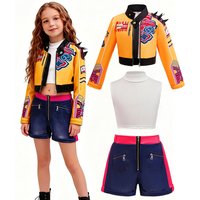 Girl Clothing Sets Children Cartoon Cosplay Suits Kids Singer Stage Performance 3Pcs Girls Movie Role Play Costume Outfits