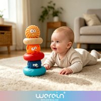 Toddler Silicone Stacker Toy Sensory Numbers And Emotions Educational All in One Toy