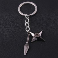 Anime Ninja Tools Keychain Anime Props Kunai Shuriken Metal Model Pendant Keychain For Women Men Fans Cosplay Jewelry Charm Gift