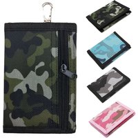 Men Wallets Slim Wallet Trifold Sports Wallet Outdoor Canvas Wallets with Zipper Travel Coin Purse Cards Holder Gifts