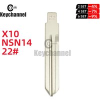 10Pcs/Lot #22 Lishi NSN14 Metal Blank Universal Car Flip Key Blade for KD VVDI Remote Key Blade for Nissan TIIDA Renault Subaru