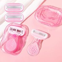 Portable Women Razor for Travel Face Leg Bikini Body Hair Shaving With Protective Net Blade Lady Manual Shaver Set