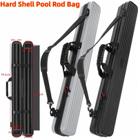 90cm Hard Protective Pool Cue Case Lightweight Large Capacity Billiard Stick Holder For 1- 2 Cues With Comfortable Grip