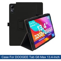 Funda Case For DOOGEE Tab G6 Max 13.4"Inch ,Folding Stand Protective Cover with Pencil Holder and Wrist Strap,PU Full Protection