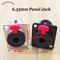 1/2PCS 6.35mm 1/4" TRS Panel Mount Jack Stereo Female Socket For Guitar Microphone Audio Cable Connector Terminal