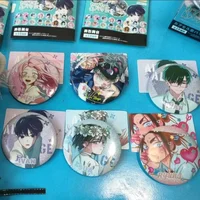 New 6Pcs/Box Korean Manga Alien Stage Mizi Sua Ivan Till Hyuna Luka Laser card Cartoon Cosplay Badge Pin Tinplate Brooch Gift