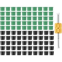Klimaanlage HVAC Kühlung 1/4" Schnellkupplung Ladeschlauch O-Ring Gummidichtungen Dichtung mit Ventileinsatz Entferner Werkzeugsatz