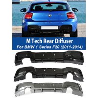 Gloss Black Carbon Exteropr Parts Fiber Look Rear Bumper Car Body Kit For BMW F20 2011-2014 Diffuser Spoiler M Sport M-Tech