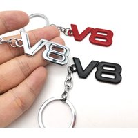 3D Metal V8 Logo Style Car Keychain Keyring Key Chain Ring Holder for Ford Jeep Dodge Toyota 4Runner LAND CRUISER Chevrolet