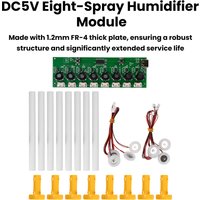 DC 5V 8-nozzle humidifier module, atomisation control board, ultrasonic humidifier DIY kit, Type-C connector