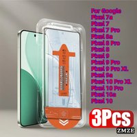 3Pcs Dust Free Easy Installation Tempered Glass for Google Pixel 7 8 9 10Pro A Pro XL High Definition Anti-Scratch Tempered Film