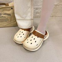 A Pair of Summer Non-Slip, Wear-Resistant Women's Clogs, Breathable, Thick-Soled, Soft-Soled, Beach and Street Style, Personalized Girls' Sandals