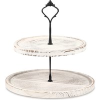 2/3-Layer Wooden Cupcake Stand Detachable Decorative Round Tiered Fruit Plate Sturdy Widely Use Cupcake Holder Shelf Cookie