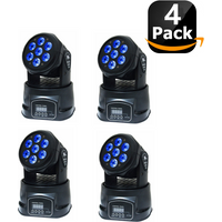 4PCS LED Wash7x12W RGBW Moving Head Lighting 4in1 RGBW For Disco DJ KTV 12/16DMX Channels LED Stage Dj Light