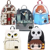 Loungefly Harry Potter Hogwarts Castle Hedwig Womens Tattoo Art Cream Color Double Strap Shoulder Bag Purse backpack