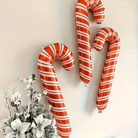 10pcs Christmas Foil Balloons Santa Claus Red Crutch Balloon Christmas New Year Party Decoration Xmas Home Decoration Supplies