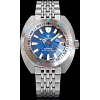 Tandorio 42mm New Deep Blue Manta Ray Sapphire Crystal Glass 200m Waterproof NH35 Automatic Diving Watches For Men Lume Reloj