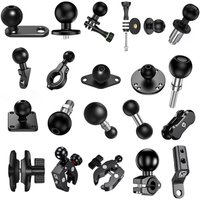 1 inch Ball head Adapter for Mount Motorcycle Handlebar Clip Rearview Mirror Bracket for GoPro 10 Sports Cameras Accessories
