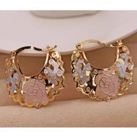 Stylish 14K Gold Plated Hoop Earrings for Women - Perfect ForWeddings, Parties, and Birthdays