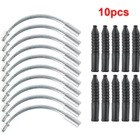 AliExpress NONE 10pcs V Brake Noodle And Boot Set Cable Guide Bend Tube Pipe Sleeves Protector Hose Brake MTB Mountain Bike Outdoor Noodles