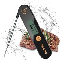 INKBIRD IHT-1X Meat Thermometer with Foldable Probes IPX5 Waterproof Rechargeable Digital Food Thermometer for BBQ,Deep Fry