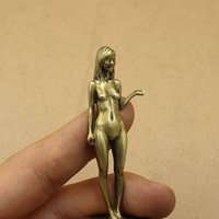 Brass Beauty Copper Ornaments Antique Hand Grips Bare Hand Model Plaything Desktop Ornament Female Statue Arts Home Decoration