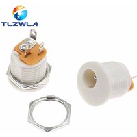 10PCS DC-022 5.5-2.1 / 5.5 x 2.1mm DC Power Socket/ DC Connector Panel Mounting DC022 White