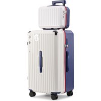 Large Capacity Travel Suitcase 22/24/26/28inch Rolling Luggage Zipper TSA Lock with 5 Spinner Wheels Cup Holder Charging Port