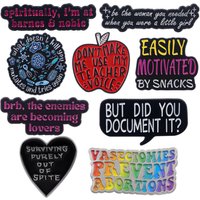 Apple Quotation Enamel Pin Cartoon Brooches For Women Lapel Pins Badge on Backpack Costume Accessories Fashion Jewelry Gifts