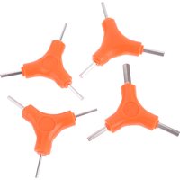 Set of 2.5/3/4/5/6/8mm 3-in-1 Hex Key Set Made from Chrome-Vanadium Steel; Ideal for Bicycle Care Tools