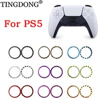 1-5Pair Replacement Accessories Chrome Thumbstick Accent Rings for PS5 DualSense 5 PS5 Controller