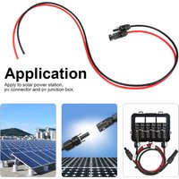 2.5mm Pair of Red & Black Solar Panel PV Cable Wire Male & Female Connectors Pair of Solar Panel Cable Wire Male &
