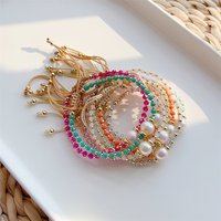 KKBEAD Faceted Crystal Beaded Bracelet for Women Fashion Natural Pearl Bracelets Jewelry Pulseras Femme Y2K Accessories