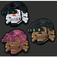 Night Vision Device Skull PVC Patch Military Morale Badge Hook and Loop Backpack Clothes Decorative Accessories Sticker Armband