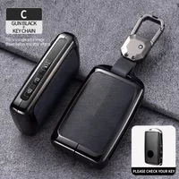 Zinc Alloy Leather Smart Car Key Fob Case Cover Chain Remote Shell Holder Protector for Mazda 3 6 CX3 CX30 CX5 CX8 CX9 CX50 CX60