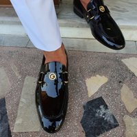 Mocassins noirs à enfiler pour homme, chaussures de mariage, taille 38-47, nouvelle collection, livraison gratuite
