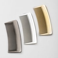 Vintage Electroplated Wide Tooth Comb, Portable Height Fixed Hair Styling Tool, Ideal for Travel, Durable & Easy Grip Design