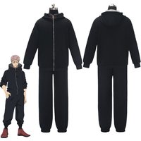 Japanese Anime Itadori Yuji Cosplay Costume Jacket Hoodie Uniform Sportswear Halloween Women Men Daily Anime Clothing Full Set